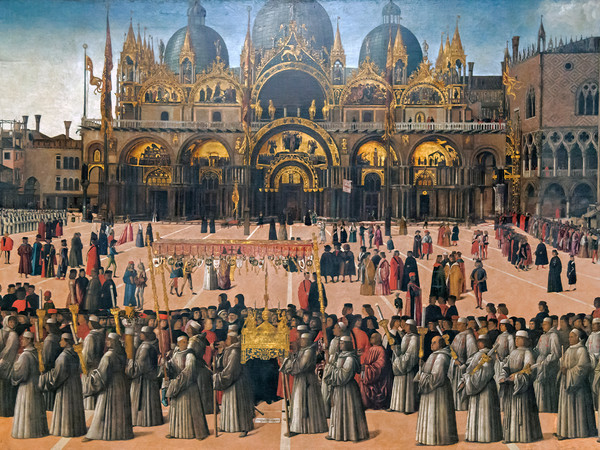 Gentile Bellini (Venezia, 1429 - 1507), Processione in Piazza San Marco, 1496, Venezia, Gallerie dell'Accademia | Courtesy Gallerie dell'Accademia, Venezia
