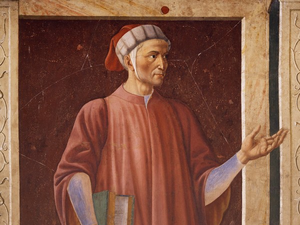 Andrea del Castagno (Castagno, 1421 - Firenze, 1457), Dante Alighieri, 1448-1449, Affresco strappato e applicato su tela, 250 x 150 cm Firenze, Gallerie degli Uffizi
