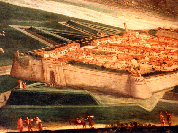 1647 | Aquileia nella Contea di Gradisca Aquileia in the County of GradiscaDal 1647 al 1717 Aquileia fa parte della Contea di Gradisca, retta dagli Eggemberg | Immagine: La fortezza di Gradisca in un dipinto della metà del Seicento esposto nel Castello di Cesky Krumlov