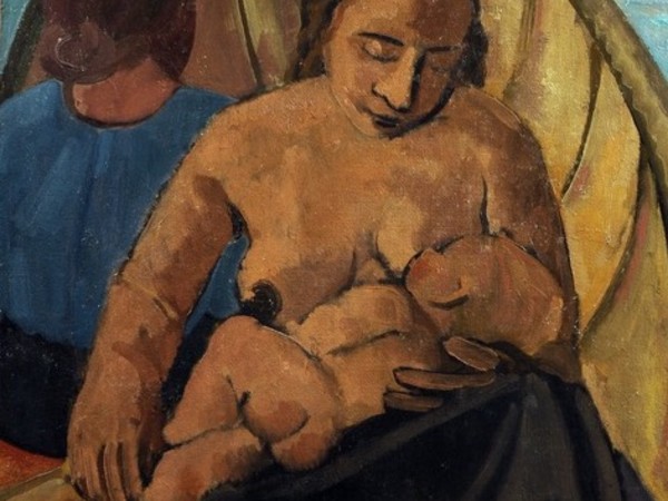 Felice Casorati, Studio per La barca, olio su tela, 1933, cm. 49 x 56,7. Collezione privata (già coll. Sola, Vigliano Biellese)