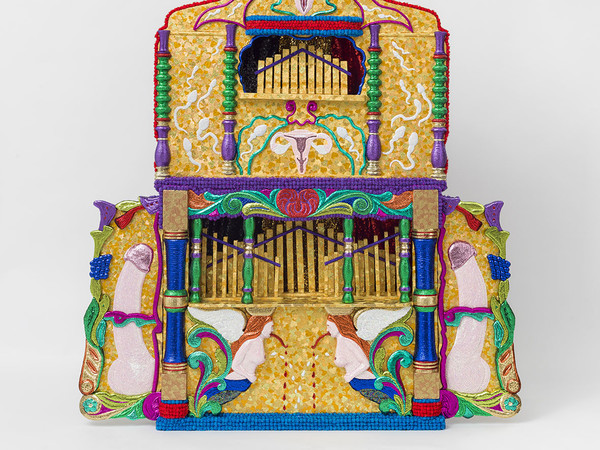 Jan Fabre, <em>Sexy barrel organ</em>, 2017, Tessuto, 146.6 × 145.2 × 42.1 cm
