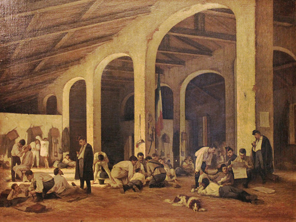 Ferdinando Buonamici, Una caserma di Modena, 1859