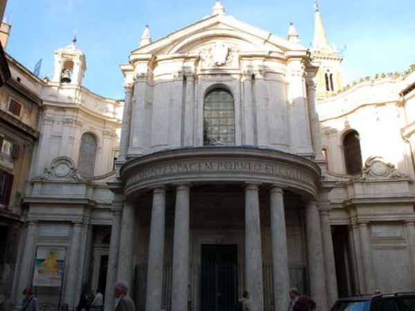 The facade of Santa Maria della Pace