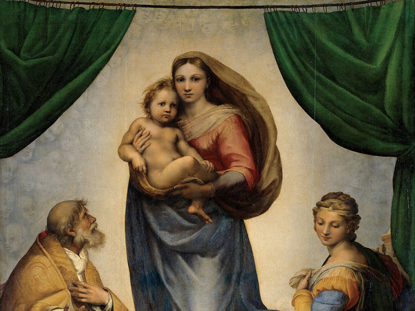 Raffaello Sanzio, Madonna Sistina, 1513-1514 circa, Olio su tela, 265 × 196 cm, Dresda, Gemäldegalerie