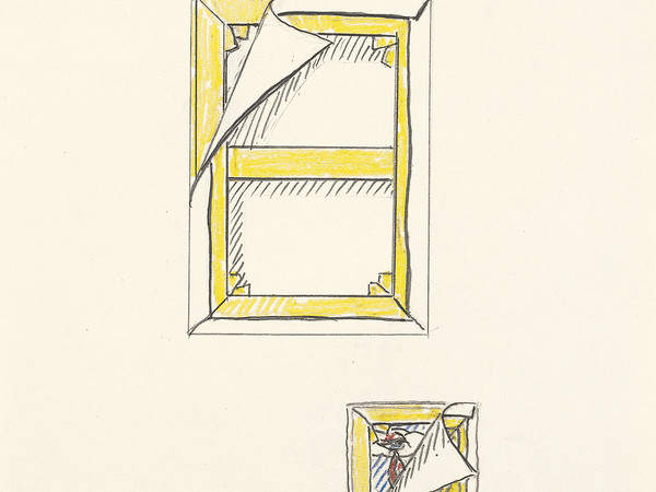 Roy Lichtenstein, Art About Art Cover (Studies), 1978. Graphite pencil and colored pencil on paper, 27x21.9 cm. Private Collection
