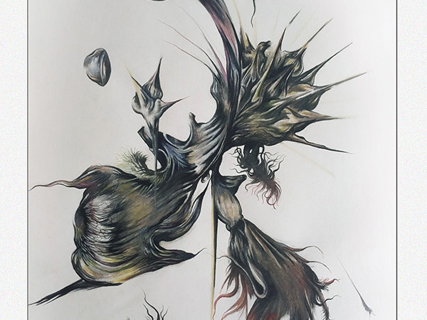Antonella Aprile, Senza titolo, 2016, tecnica mista su carta, cm 40x30
