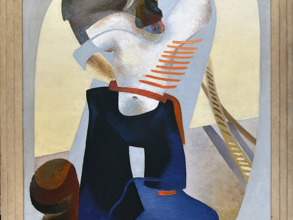 Enrico Prampolini, Marinaio nello spazio (Marinetti poeta del golfo della Spezia), 1934, olio su tela, inv. AM 1067. Roma, Galleria d'Arte Moderna