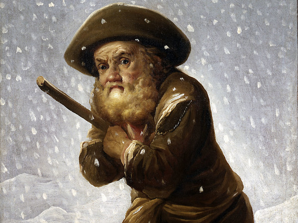 Antonio Cifrondi, Allegoria dell’Inverno, olio su tela, 125 x 85 cm.