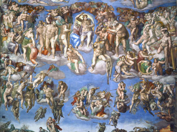 Michelangelo Buonarroti, Giudizio Universale, 1536 - 1541, Affresco, 12 x 13.7 m, Cappella Sistina, Musei Vaticani, Città del Vaticano, Roma