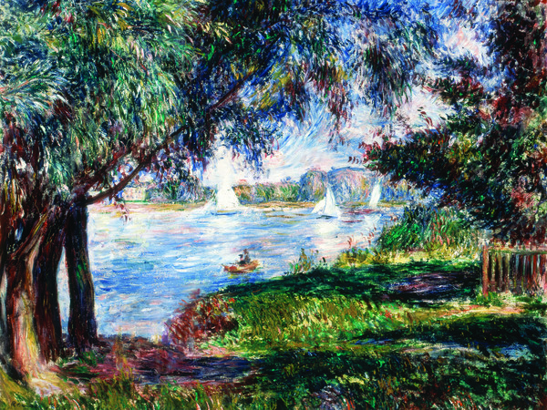 Pierre-Auguste Renoir (1841-1919), Bougival, 1888 circa, Olio su tela, 65 x 54 cm, Firmata in basso a sinistra “Renoir”, Messico, Collezione Pérez Simón, Cat. rag. Dauberville 833 | IMPRESSIONISTI SEGRETI - Palazzo Bonaparte, Roma 6 ottobre 2019 - 8 marzo 2020