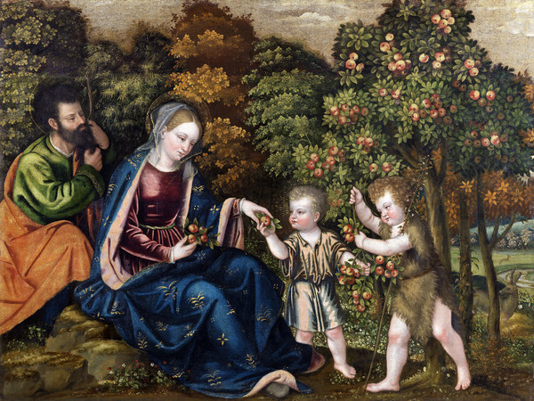 Agostino Galeazzi, <em>Sacra famiglia con San Giovannino</em>, olio su tela, 103x135 cm. Collezione privata