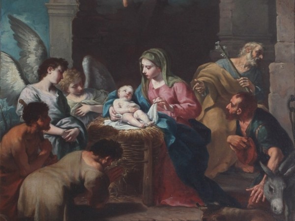 Ercole Graziani junior, Adorazione dei pastori San Pietro in Casale, Chiesa dei Ss. Pietro e Paolo, olio su tela, cm 105x79