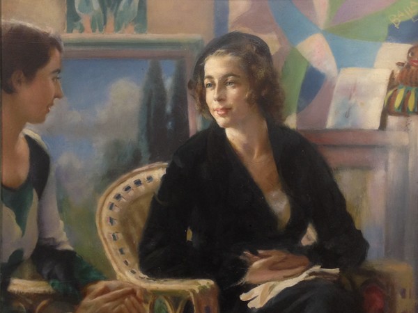 Giacomo Balla, <em>Parlano</em>, 1934, olio su tavola, 78 x 42 cm, Guidonia, Fondazione Biagiotti Cigna