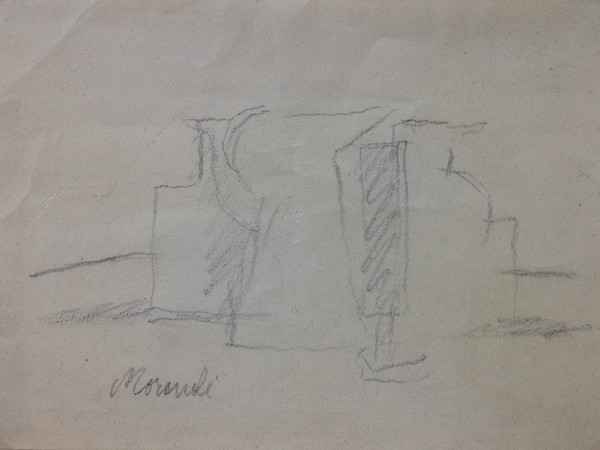 Giorgio Morandi, Natura morta, 1953, matita su carta, cm. 13,7x18,9