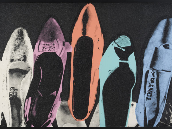 Andy Warhol, Diamond Dust Shoes, acrylic, silkscreen ink and diamond dust on paper,1980, cm. 102.2x151.1 