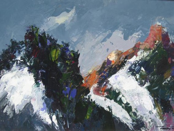 Sandra Tenconi, Spaccature innevate (Passo Sella), Museo Diocesano, Milano Sandra Tenconi, Spaccature innevate (Passo Sella), Museo Diocesano, Milano