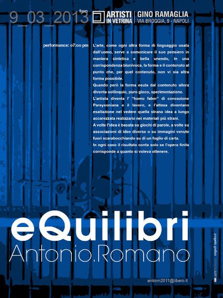 Antonio Romano. Equilibri, Galleria Gino Ramaglia, Napoli