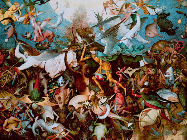 The Devil, pp. 104-105, (Particolare), Pieter Bruegel il Vecchio, La caduta degli angeli ribelli, 1562, Olio su tavola, 162 x 117 cm, Bruxelles, Musées Royaux de Beaux-Arts