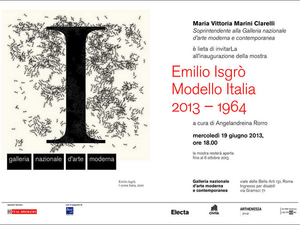 Emilio Isgrò. Modello Italia (2013-1964), Galleria nazionale d'arte moderna e contemporanea, Roma