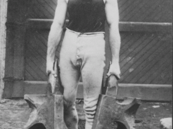 Andrea Sala The Phantom of the Anvil circa 1918 (notice the skull and cross bones on his shirt, that was the school sports logo)