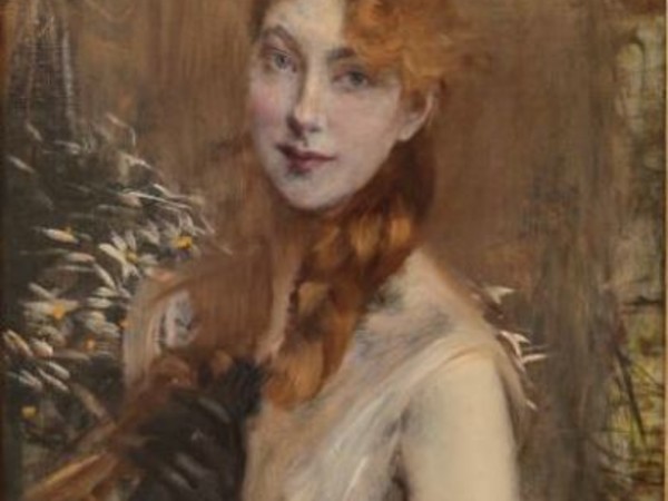 Giovanni Boldini, Treccia bionda, 1885. Tela / pittura a olio, 65.5 x 50.4 cm.