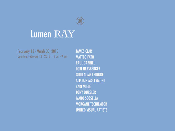 Lumen Ray, Jerome Zodo Contemporary, Milano