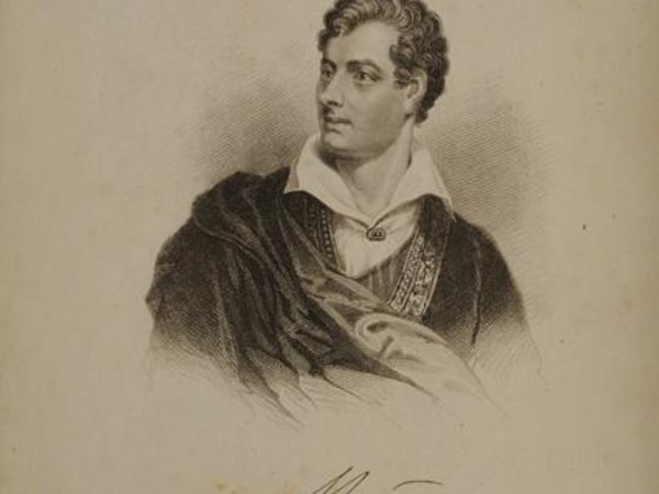 Ritratto di Byron da: George Clinton, Memoirs of the life and writings of Lord Byron, London-Dublin, Robins and Co., 1826