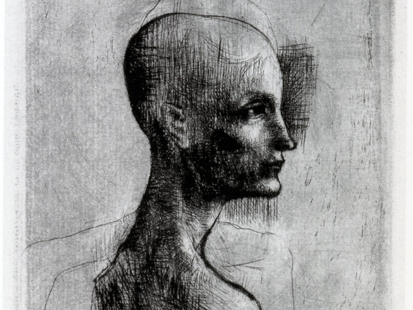 Pablo Picasso, Buste d’homme, 1905, puntasecca, mm 120x93