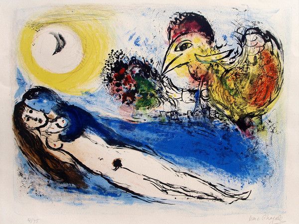 Marc Chagall, Bonjour sur Paris, 1952, litografia 51x66 cm