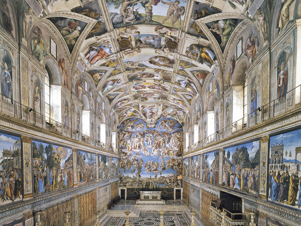 Cappella Sistina, Veduta dopo l’installazione del nuovo impianto di illuminazione. Foto Boutique Creativa © Governatorato SCV – Direzione dei Musei