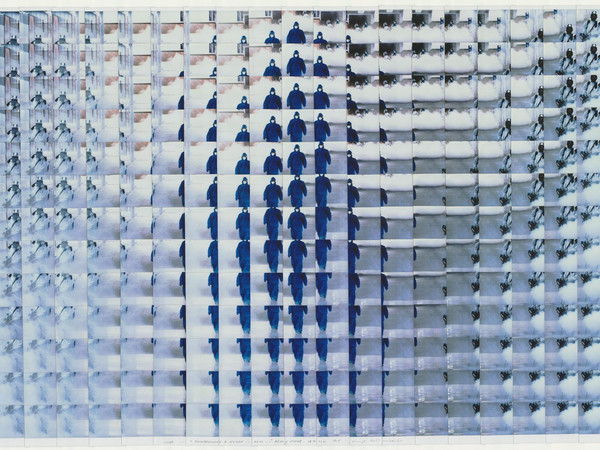 Maurizio Galimberti, <em>Disinfestazione a Wuhan</em>, 2020 (2021), mosaico con Fuji-instax, cm 148x95. LUCHI Collection