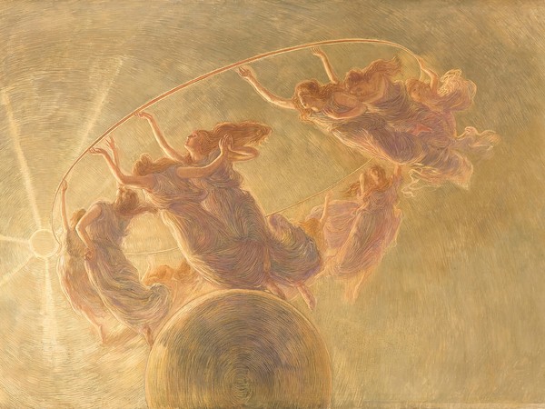 Gaetano Previati, La danza delle Ore, 1899, Olio e tempera su tela, 134 × 200 cm, Collezione Fondazione Cariplo Gallerie d’Italia, Milano | © Archivio Fondazione Cariplo | Foto: Paolo Vandrasch, Milano