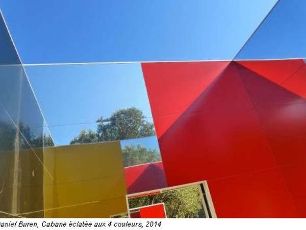 Daniel Buren. Cabane eclatee aux 4 couleurs