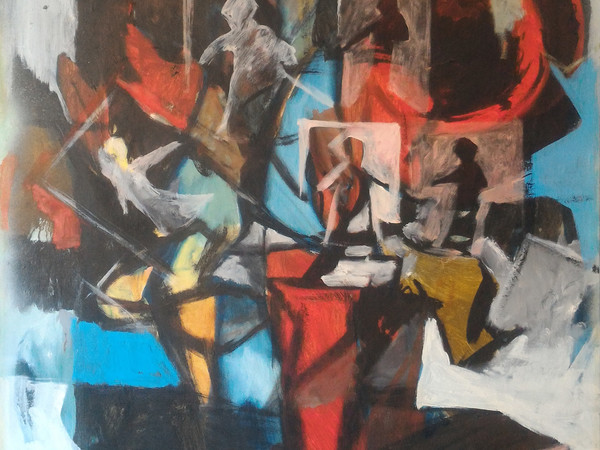 Bruno Caviola, Floreale, olio su tela, cm. 70x100