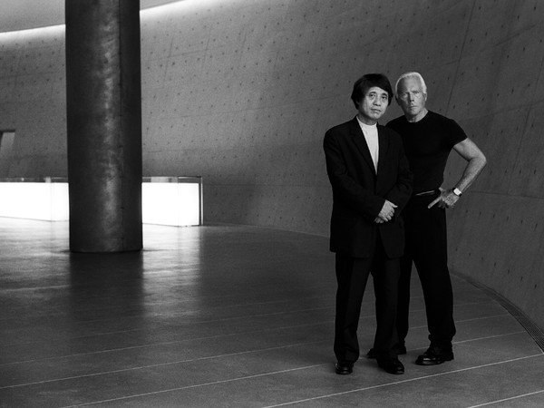 <em>Tadao Ando</em> e <em>Giorgio Armani </em>| Foto: © Roger Hutchings | Courtesy of Armani/Silos