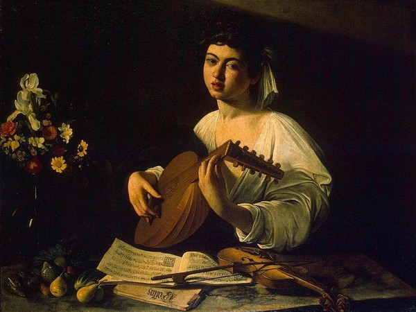 Michelangelo Merisi da Caravaggio (1571 - 1610), Suonatore di liuto, 1596, Olio su tela, 119 x 94 cm, Museo Statale Ermitage, San Pietroburgo