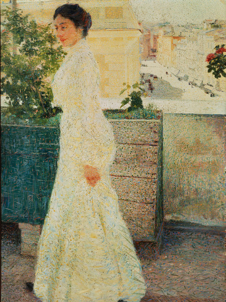 Giacomo Balla: Ritratto all'aperto, olio su tela, 1902, Galleria Nazionale d'Arte Moderna e Contemporanea, Roma