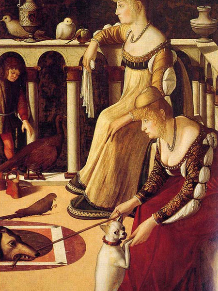Vittore Carpaccio, Due dame Veneziane, 1495 circa, olio e tempera su tavola, 94x63 cm