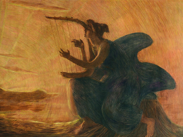 Gaetano Previati, Armonia, 1908, Olio su tela, 166 x 492 cm, Gardone Riviera, Fondazione Il Vittoriale degli Italiani