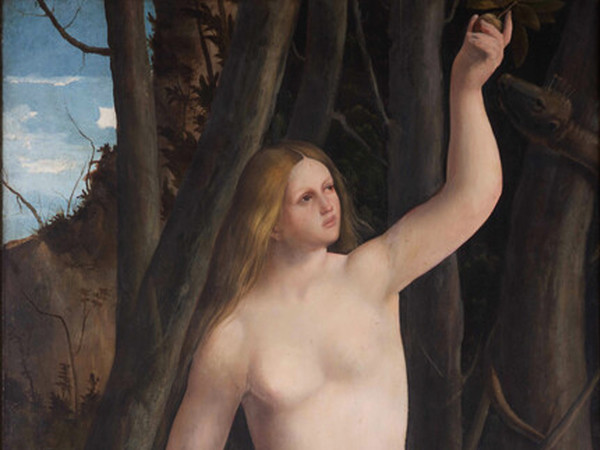 Marco Basaiti, Eva, 1505-1510, Olio su tela, 152 × 84 cm, Roma, Galleria Borghese | © Galleria Borghese