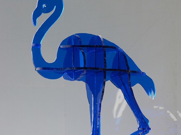 Gino Marotta, Fenicottero artificiale blu, 1969, cm. 156x90x40,5. Collezione privata, Roma