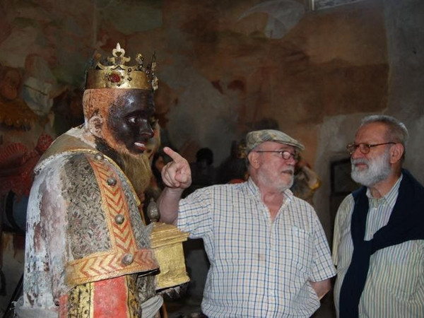 Giovanni Romano con Luciano Bellosi al Sacro Monte di Varallo