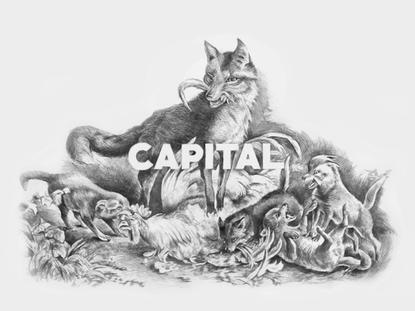 Filip Markiewicz, Capital Fox, 2015. Dimensions: 212 x 150 cm. Pencil on paper