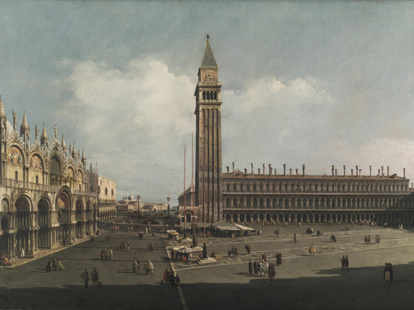 Bernardo Bellotto, <em>La Piazza San Marco, Venezia</em>, 1742-43, olio su tela, 136,2 x 232,5 cm, The Cleveland Museum of Art, Leonard C. Hanna, Jr. Fund (1962.169).  © The Cleveland Museum of Art<br />