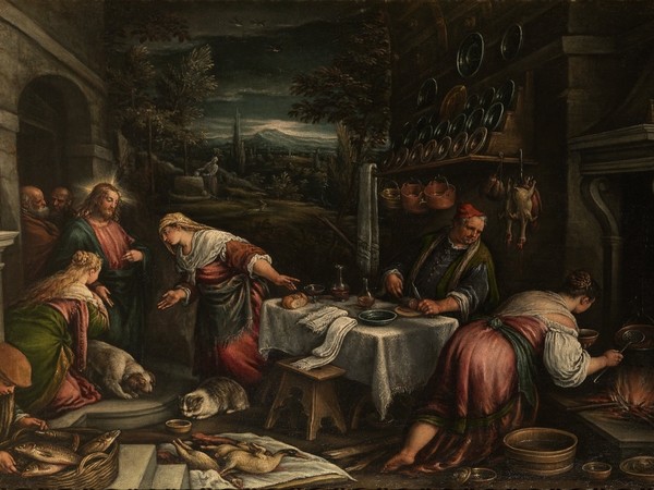 Francesco Bassano, Cristo in casa di Marta e Maria