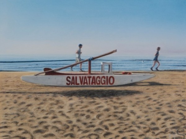 Franco Fratantonio, Salvataggio, frame 5035, 2011, pastello misto, cm 52x63,5