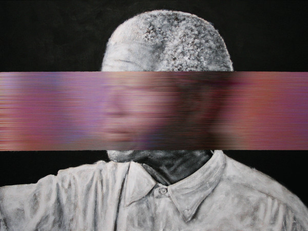Alessandro Sansoni, Madiba, 2014, tecnica mista su tela, cm 60x90