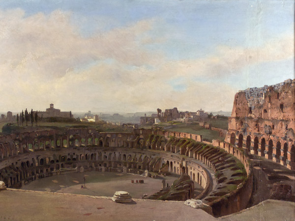 Ippolito Caffi, Il Colosseo visto dall’alto, 1855, olio su carta applicata su tela, 56 x 90 cm, Roma, Museo di Roma, Palazzo Braschi