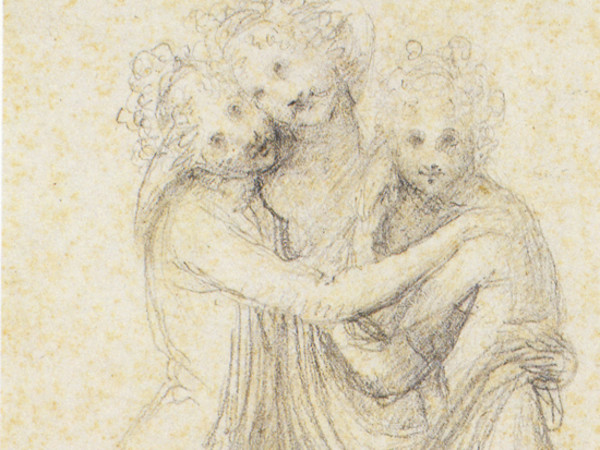 Antonio Canova, Le tre Grazie, 1812, disegno di studio a matita su carta. Venezia, Museo Correr – Gabinetto stampe e disegni