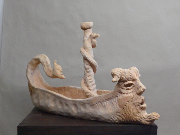 Mario Zanoni, Divin Bestiario, Caronte, terracotta